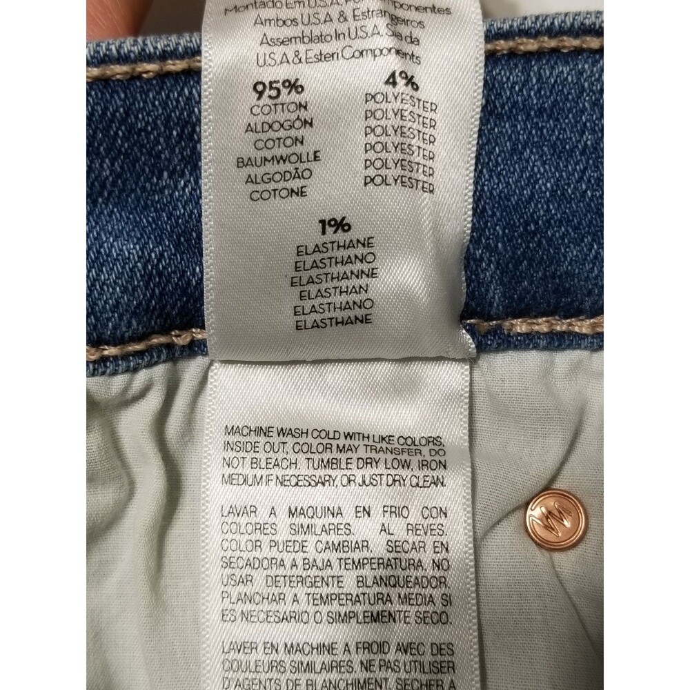 MOTHER The Dazzler Ankle Straight Jeans Camp Expert Light Wash NWT Size 24 25 - Picture 15 of 15